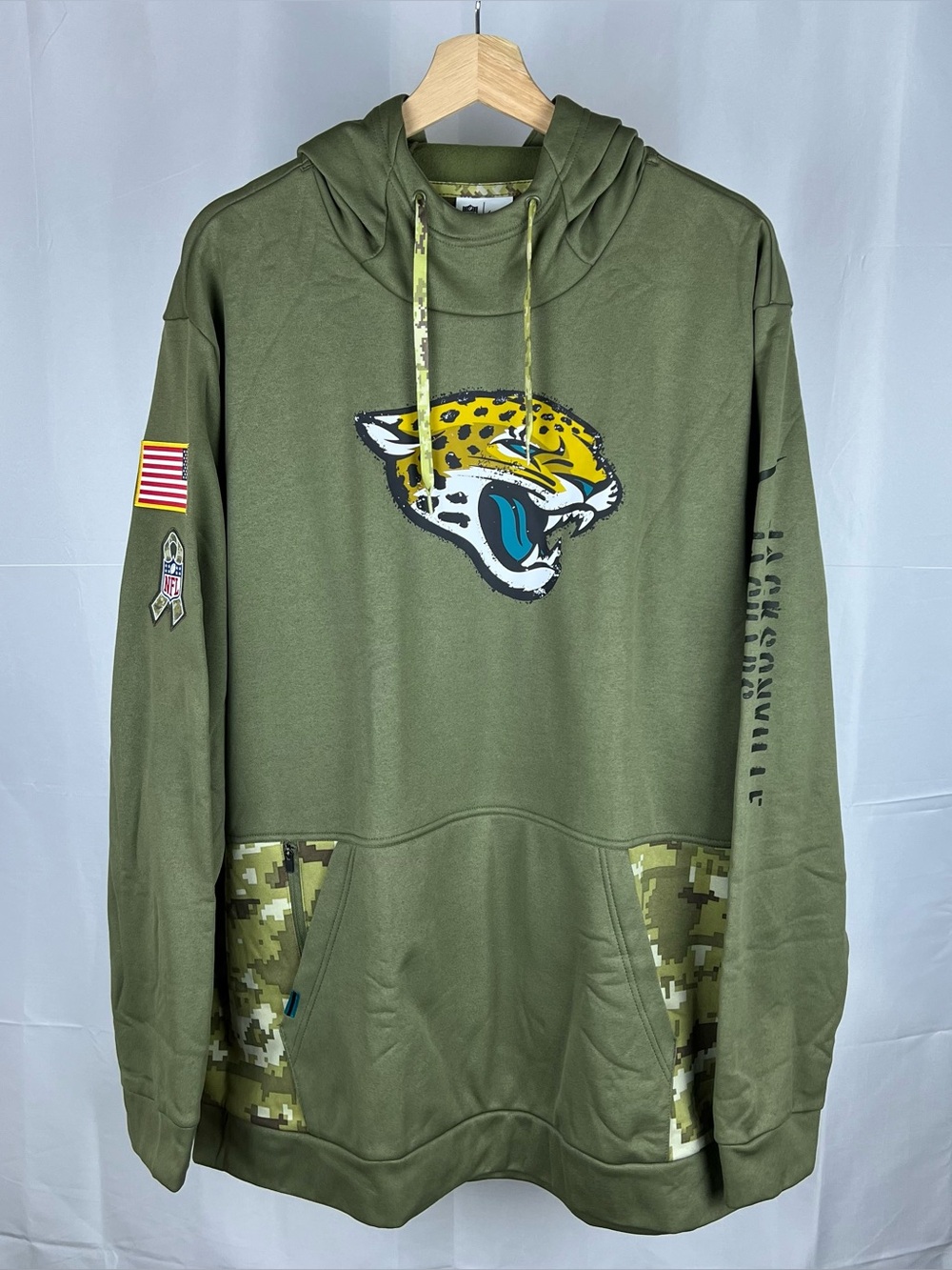 Nike NFL Jacksonville Jaguars Salute To Service Hoodie Team Issued 2XL Green